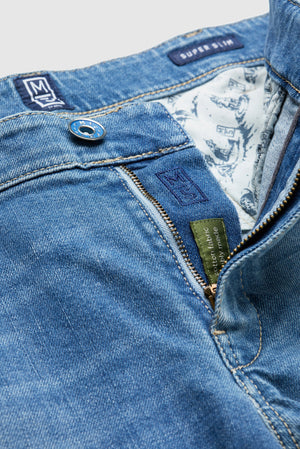 SUPER-SLIM 9-6242 BLEACHED DENIM